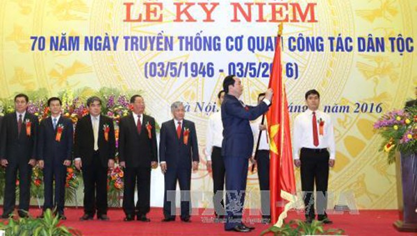 Chủ tịch nước dự Lễ kỷ niệm 70 năm Ngày truyền thống Cơ quan công tác dân tộc - ảnh 1